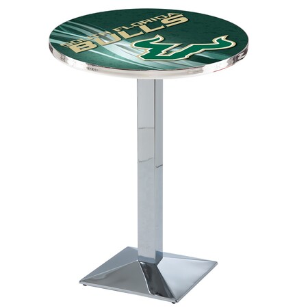 Holland Bar Stool Co 36" Chrome South Florida Pub Table, 36" dia. Top L217C3636SouFla-D2